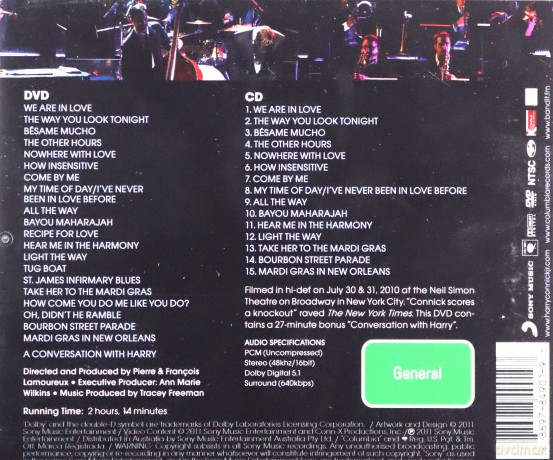 Harry Jr. Connick: In Concert On Broadway (Jewel Case) [DVD]+[CD]