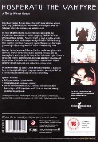 Nosferatu The Vampyre [DVD]
