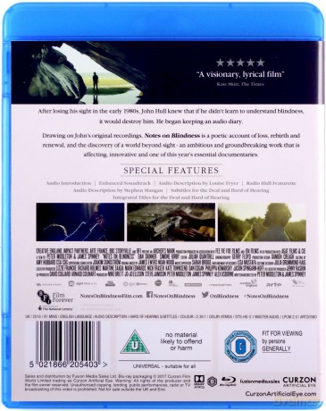 Notes On Blindness Bluray (Notatki o ciemności) [Blu-Ray]