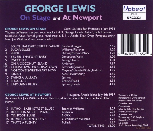 George Lewis: On Stage [CD]