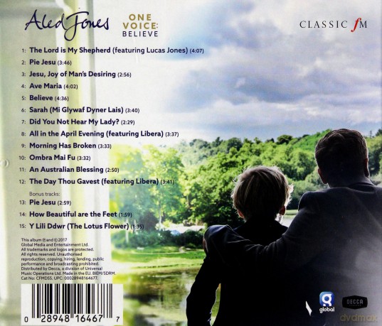 Aled Jones: One Voice: Believe [CD]