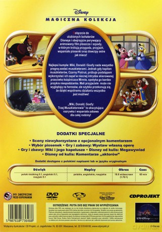Trzej Muszkieterowie: Mickey, Donald, Goofy (Magiczna Kolekcja) (Disney) [DVD]