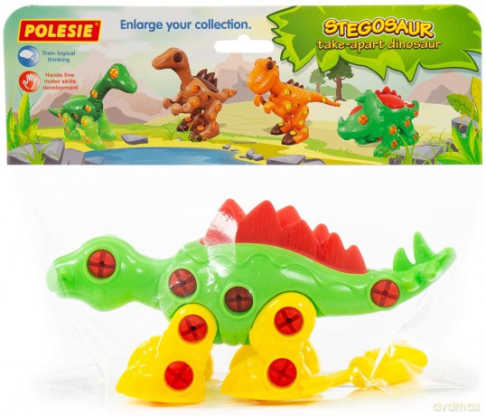Wader-Polesie 76694 Klocki-dinozaur Stegozaur 30 el. w worku [KLOCKI]