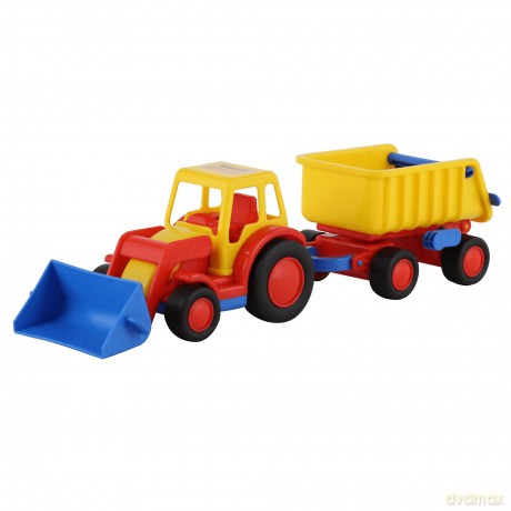Wader-Polesie 9623 Traktor ładowarka z przyczepą w siatce mix (wysyłka losowa)