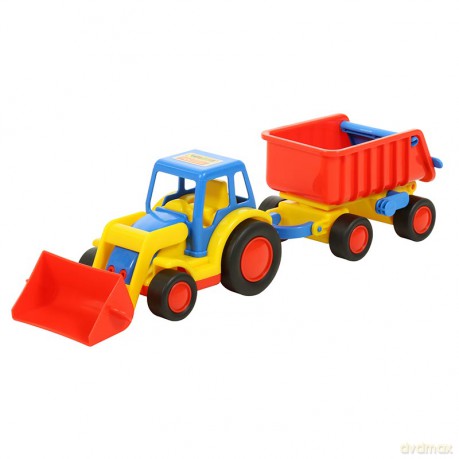Wader-Polesie 9623 Traktor ładowarka z przyczepą w siatce mix (wysyłka losowa)