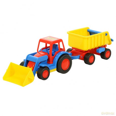 Wader-Polesie 9623 Traktor ładowarka z przyczepą w siatce mix (wysyłka losowa)