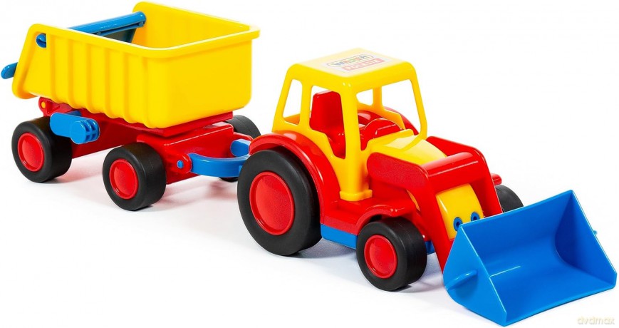 Wader-Polesie 9623 Traktor ładowarka z przyczepą w siatce mix (wysyłka losowa)
