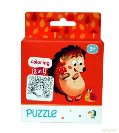 Puzzle + Kolorowanka Jeżyk 300119 [PUZZLE]