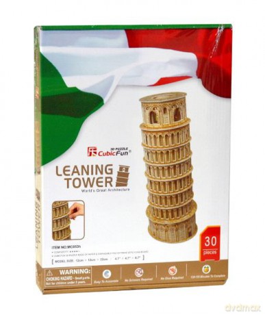 Puzzle 3D Krzywa Wieża w Pizie. [PUZZLE]