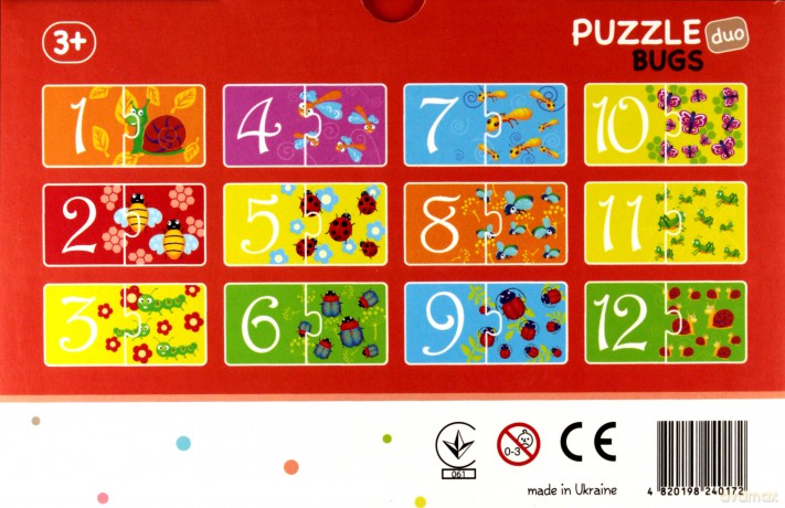 Puzzle Cyferki Chrobaczki 300116 [PUZZLE]