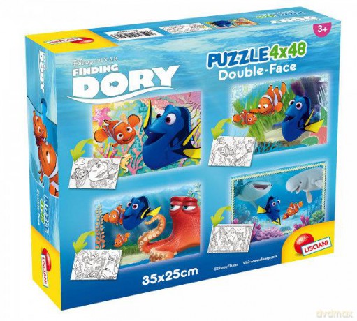 Puzzle dwustronne 4x48 el. Dory 56903 [PUZZLE]