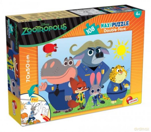 Puzzle dwustronne Maxi 108 el. Zwierzogród 53506 [PUZZLE]