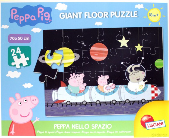 Puzzle Gigant 24el Świnka Peppa w kosmosie L 68302 [PUZZLE]