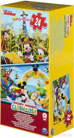 Spin Master Puzzle 2x24 el. Disney Junior Mickey Mouse [PUZZLE]