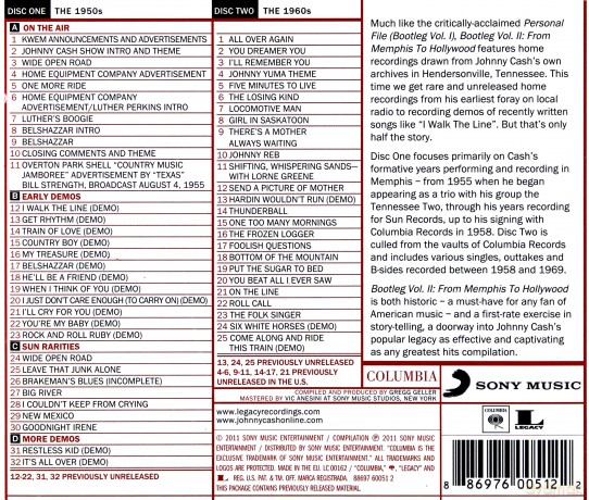 Johnny Cash: Bootleg vol. 2: From Memphis To Hollywood [2CD]
