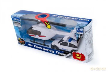 TEAMA Helikopter ratunkowy + auto biały