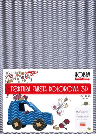 Tektura falista 3D B4 25x35 10ark złota/srebrna Bambino Hobby