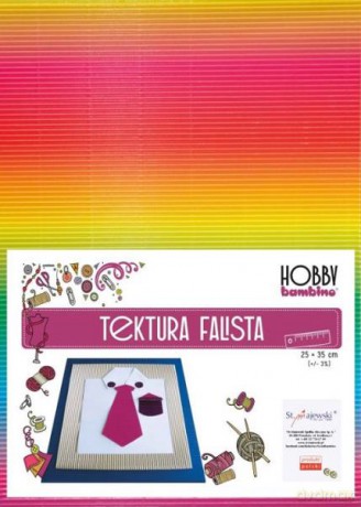Tektura falista E B4 25x35 5ark tęcza BAMBINO HOBBY