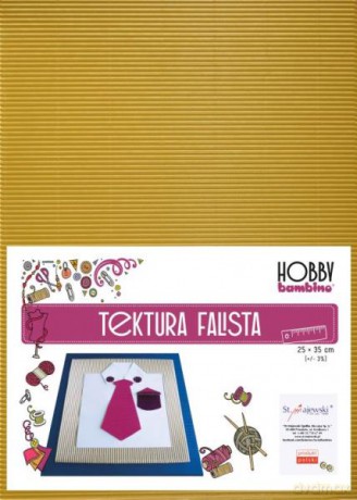 Tektura falista E B4 25x35 złota srebrna /10szt/ Bambino Hobby