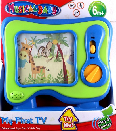 Telewizorek dla malucha 20 cm w kartonie.