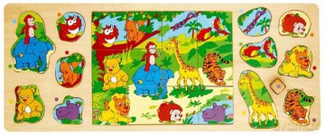 Top Bright Puzzle 3w1 - Dżungla dzikie zwierzęta 4750 [PUZZLE]