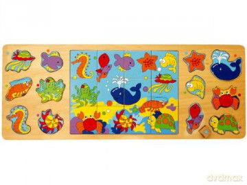 Top Bright Puzzle drewniane 3w1 - Ocean 25el 4751 [PUZZLE]