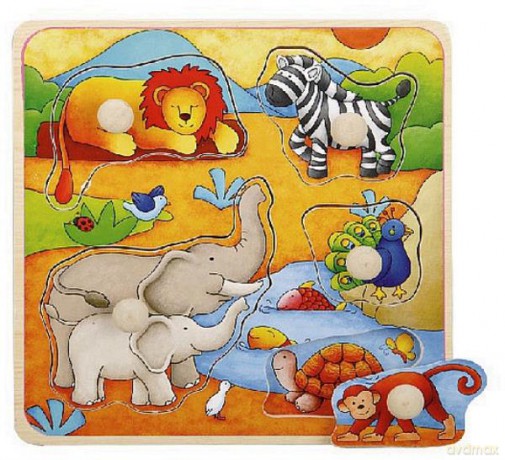 Top Bright Puzzle drewniane pinezki - Afryka 17x17 7743 [PUZZLE]