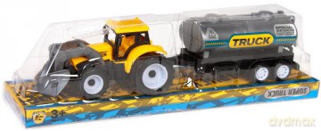 Traktor z akcesoriami pod kloszem 9985-1/3/4