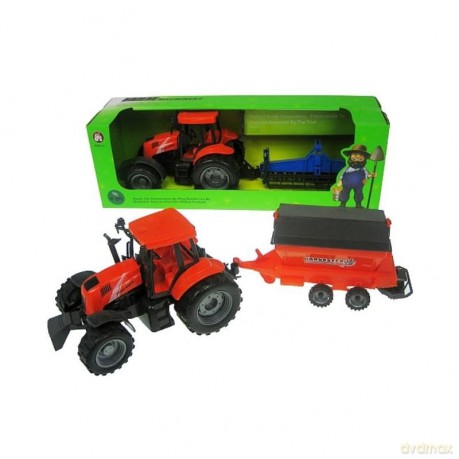 Traktor z maszyną 43 cm 2 rodzaje pług, rozdrabniacz.
