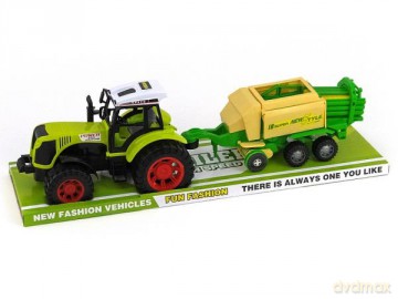 Traktor z maszyną rolniczą napęd pod kloszem 482470