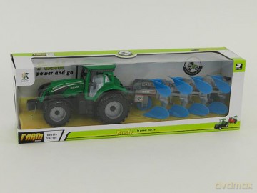 Traktor z napędem z przyczepą w pudełku 504035