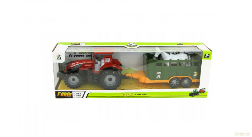 Traktor z przyczepą +koń napęd w pudełku 504042
