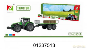 Traktor z przyczepą i dźwiękami w pudełku