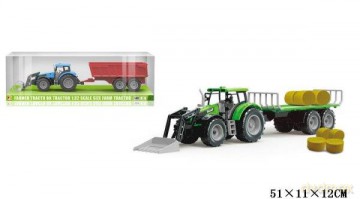 Traktor z przyczepą pod kloszem G110463