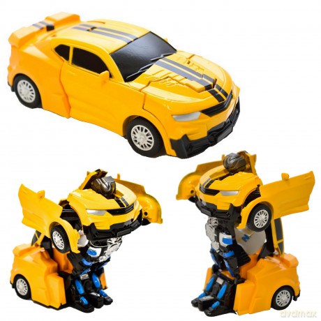 Transformer auto metalowe żółte NO-1002382 [FIGURKA]