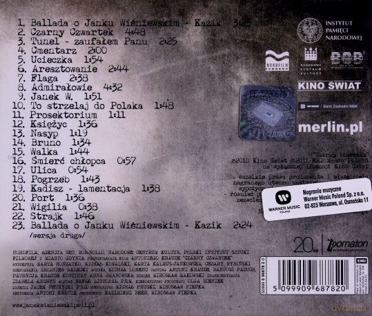 Czarny Czwartek. Janek Wiśniewski Padł soundtrack [CD]