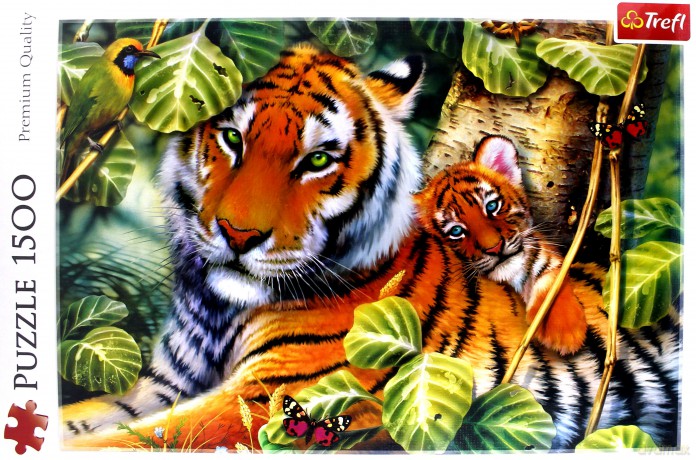 TREFL 1500 el. Dwa tygrysy 26159 [PUZZLE]