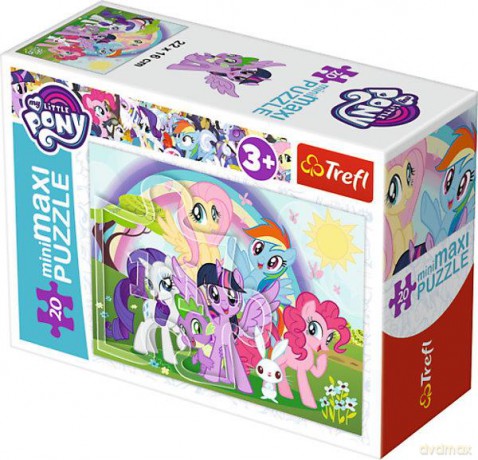 TREFL 20 el. miniMaxi Wesoły dzień kucyków/ Hasbro My Little Ponny (wysyłka losowa) [PUZZLE]