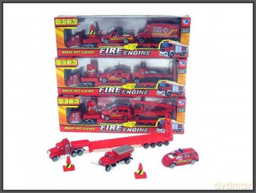 Truck+2 pojazdy straży w pudełku JP3101