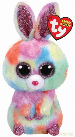 TY BEANIE BOOS BLOOMY - tęczowy królik 24 cm 37277