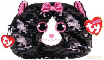 TY Fashion Sequins duży cekinowy neseser KIKI- kot 95820