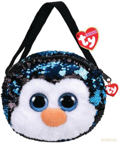TY Fashion Sequins WADDLES - cekinowa torba na ramię pingwin 95129