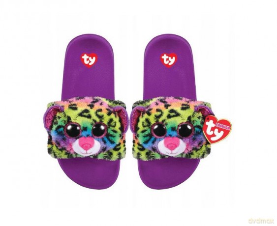TY GEAR kapcie DOTTY - kolorowy lampart roz. M (32-34) 95434