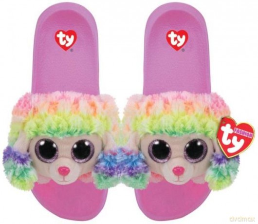 TY GEAR kapcie RAINBOW - kolorowy pudel roz. L (36-39) 95465