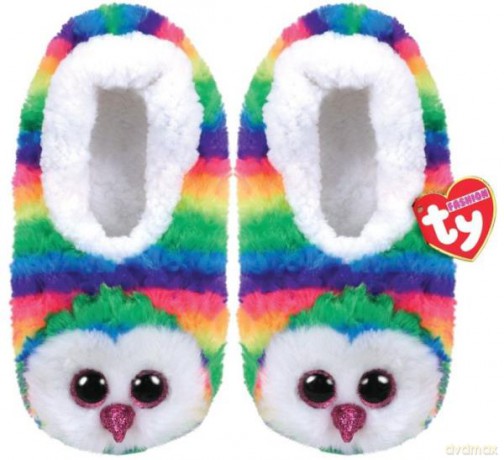 TY GEAR pantofle OWEN - kolorowa sowa roz. L (36-39) 95363