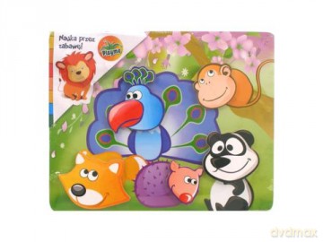 Układanka drewniana 3D magnetyczna Paw 130180 [PUZZLE]