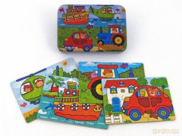 Układanka puzzle pojazdy metal box 474857 [PUZZLE]