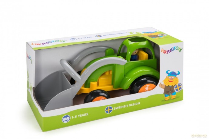 Viking Pojazd spychacz 25 cm z figurką
