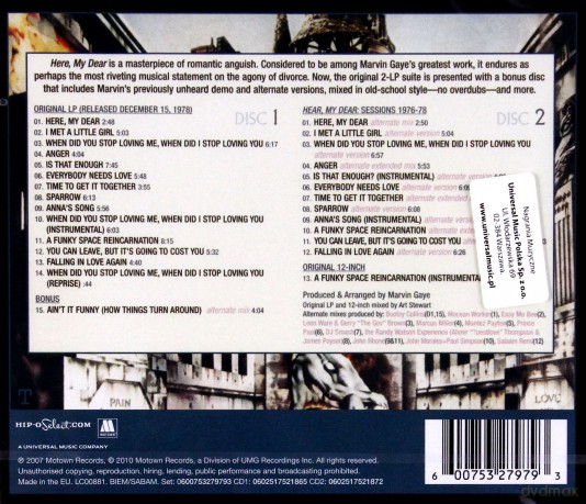 Marvin Gaye: Here My Dear Deluxe Edition [2CD]