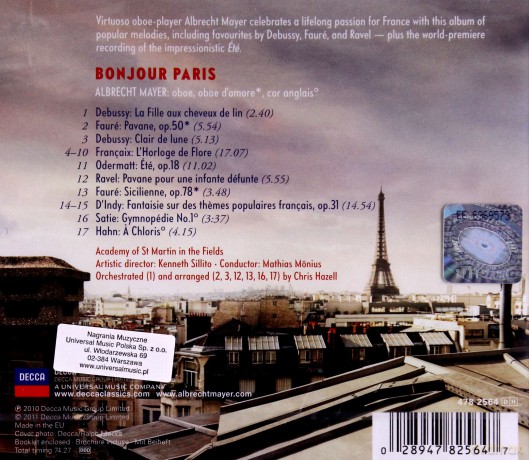 Albrecht Mayer: Bonjour Paris [CD]